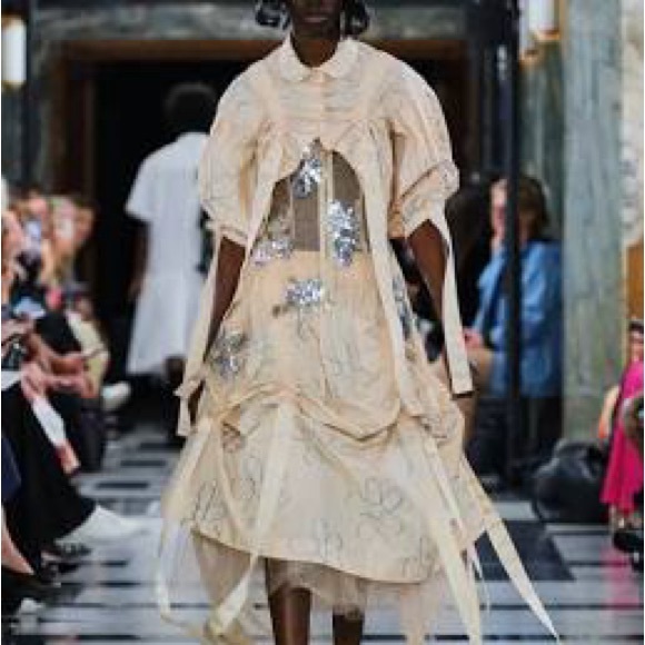 COPY - Simone Rocha SS23 Floral Embroidered Peach Dress Set - Picture 4 of 4